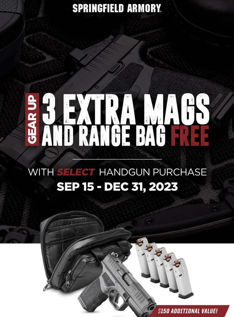 New Springfield Armory Rebates for CA Compliant XD Models Through December 31, 2023